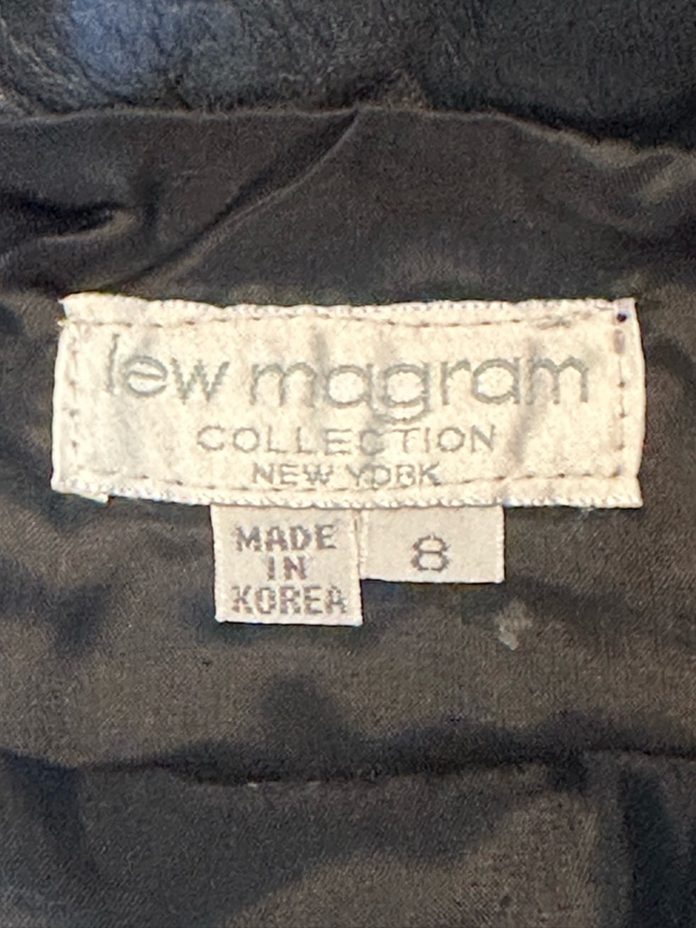 Lew Magram | VTG Black Genuine Leather Pencil Skirt, Size 8 - Picture 7 of 10